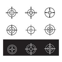 Complete Target Icon Collection with customizable elements for design use vector
