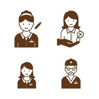 Science worker set with researchers scientists and lab professionals in action vector