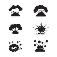 Smudged Black Ink Blast Shapes with energetic spray patterns vector