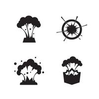 Editable Black Ink Blast Shapes with splash and smudge aesthetics vector