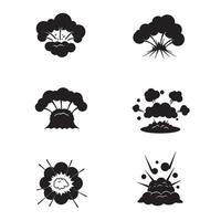 Explosion Smoke Set designed for action theme artwork or animation vector