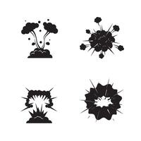 Fluid Black Ink Blast Shapes with abstract and bold artistic tone vector