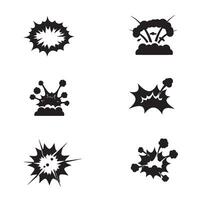 Stylized Explosion Smoke Set offering high impact visual elements vector