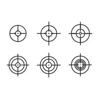 Useful Target Icon Collection for signage military concepts and infographics vector