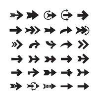 Modern Bold Arrow Shape and Minimal Arrow Icon Set Featuring Artistic Arrows vector