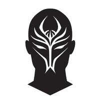 WebNinja Helmet Silhouette Built for Agile Combat and Hero Costumes vector