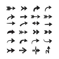 Hand Drawn Arrows and Minimal Arrow Icon Set Designed with Bold Arrow Shape vector