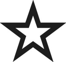 Hollow Star Silhouette - Minimal Five-Pointed Outline Design for Modern Projects vector