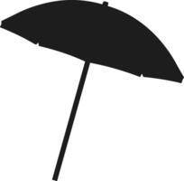 Minimal Beach Umbrella Silhouette - Summer Shade Icon for Tropical Themes vector