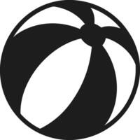 Summer Beach Ball Silhouette - Fun Vacation and Holiday Theme Illustration vector