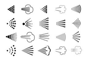 Spray icons set. Spray steam icons. cleanning deodorant sprayed line. vector