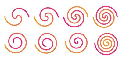 Gradient Spiral Shapes for Design and Presentation vector