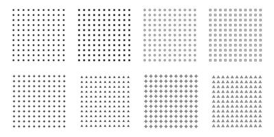 Set of Geometric Shapes Arrangement on white background vector