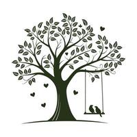 A drawing of a tree with the words tree on it vector