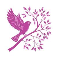 Graceful Flight Through Twisting Floral Vines vector