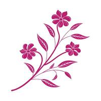 A red and white design with a red flower on it vector