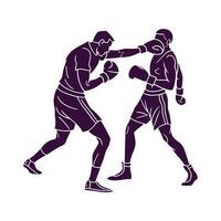 Two boxers in a boxing vector
