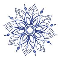 Color circular pattern. Round kaleidoscope of floral elements vector