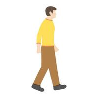 Man Walking in Casual Clothes vector