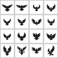 eagle icon set design on a white background vector