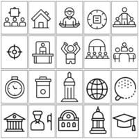 a set of icons depicting various types of business and education vector