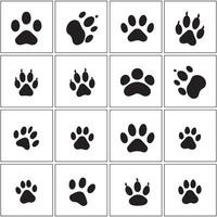 a set of paw prints on a white background vector