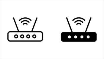 wifi router icon set on white vector