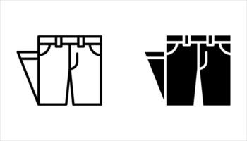 jeans icon set on white vector