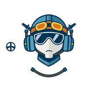 Digital Art of a Robotic Figure vector