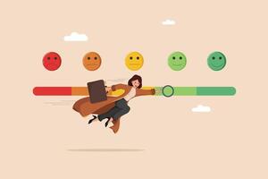 Dynamic Customer Feedback Spectrum Capturing a Wide Range of Emotions and Satisfaction Levels. vector