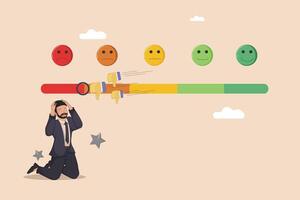 Expressing Customer Feedback Visual Representations of Satisfaction Levels and Emotional Responses. vector