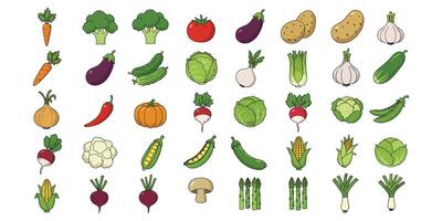 Pixel Art Vegetables Collection Carrots, Broccoli, Potatoes, and More vector