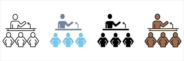 conference concept line icon. Simple element illustration. vector