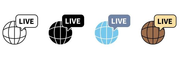 live concept line icon. Simple element illustration. vector