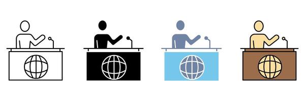 journalist concept line icon. Simple element illustration. vector