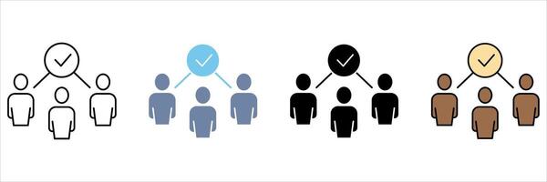 attendees concept line icon. Simple element illustration. vector