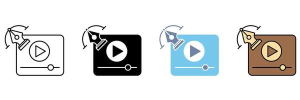 editor concept line icon. Simple element illustration. vector