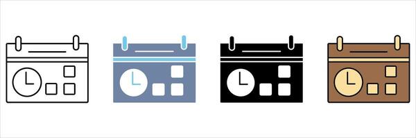 scheduling concept line icon. Simple element illustration. vector