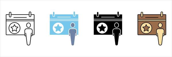 event planner concept line icon. Simple element illustration. vector