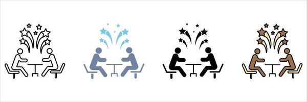 meeting concept line icon. Simple element illustration. vector