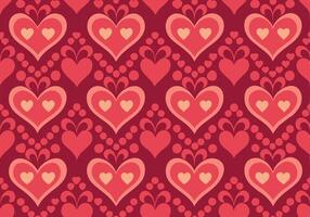 Romantic Red Hearts Pattern Valentines Day Seamless Design. vector