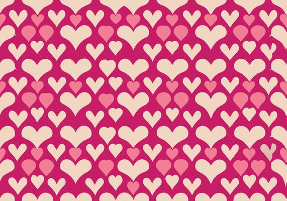 Romantic Pink and Beige Heart Pattern Background Design.