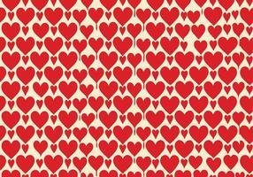Red Heart Pattern Romantic Valentines Day Background Design. vector