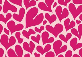 Pink Abstract Heart Pattern Seamless Valentines Day Design. vector