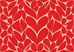 Abstract Red Heart Leaf Pattern Design Background Texture vector