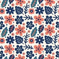 Floral Pattern with Dark Background vector