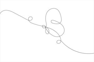 Minimalist Butterfly Line Art Simple Outline Design Illustration vector
