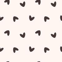 Cute simple heart seamless pattern. Abstract hand drawn seamless pattern with little hearts. Neutral background. Perfect for clothing, textile, fabric, nursery decoration, wallpaper and so on vector