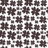 Simple abstract flowers seamless pattern. Floral seamless pattern with hand drawn daisy. Perfect for fashion print, feminine dress pattern, textile, fabric, background and so on vector