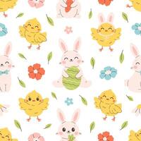 Cute Easter seamless pattern. Print design for textiles, wallpaper, wrapping paper. vector